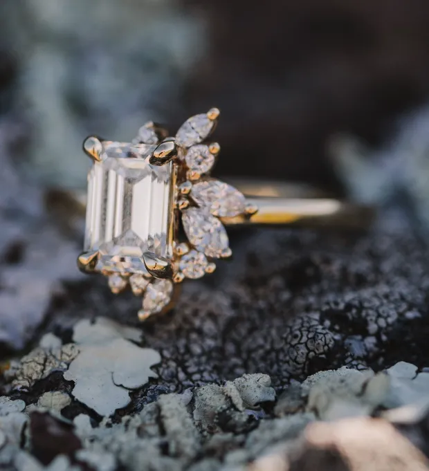 Verlovingsringen trend 2026 |  Gerecyclede edelmetalen, Art Deco & Champagne diamanten!