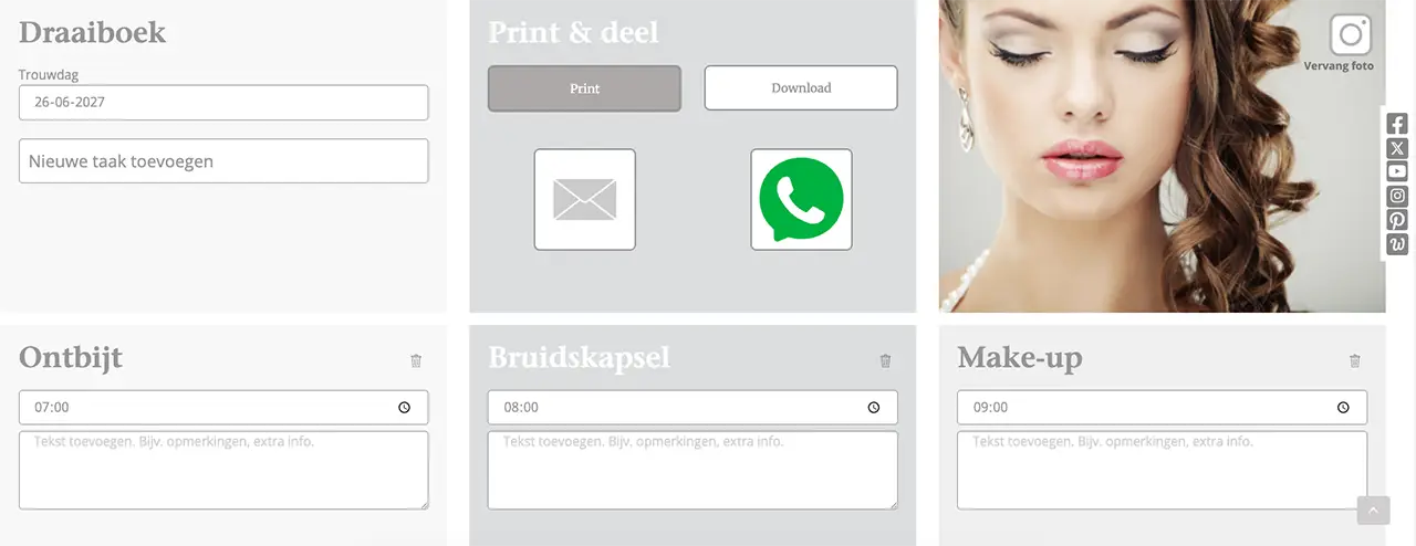 draaiboek wedding planner