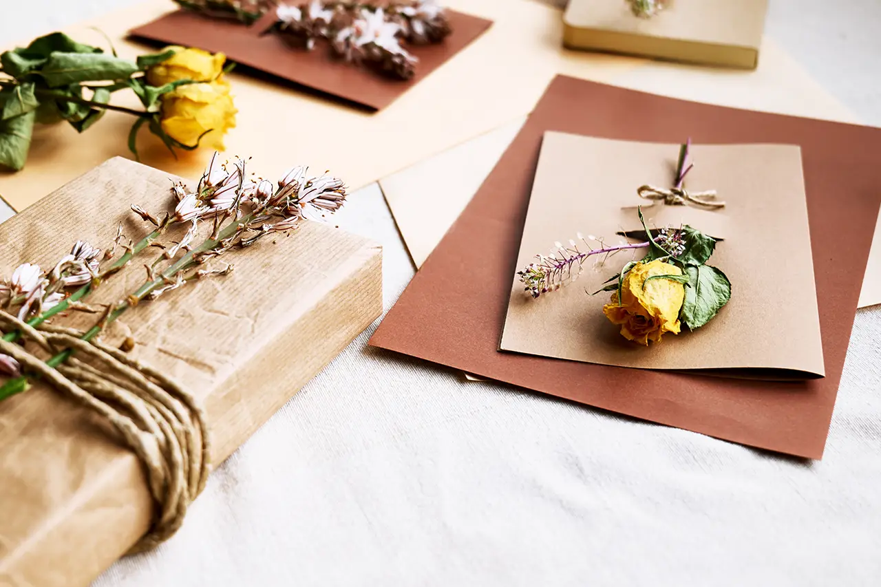 biologisch afbreekbaar briefpapier voor bruiloft