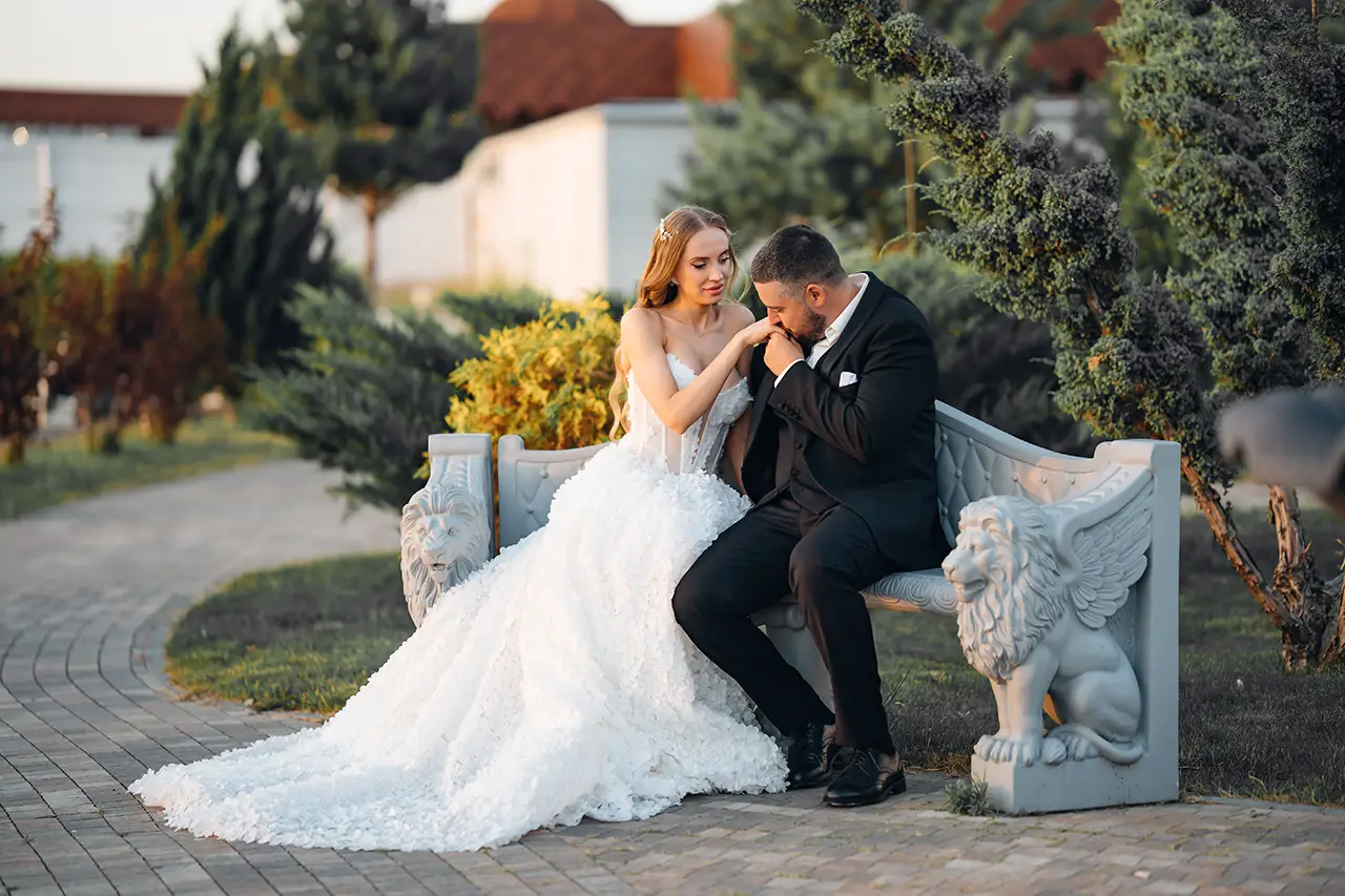 trouwfoto's maken bij een kasteel